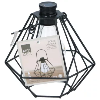 Solar lámpa szögletes fém 15x15x15cm, Grundig (SOL302317)