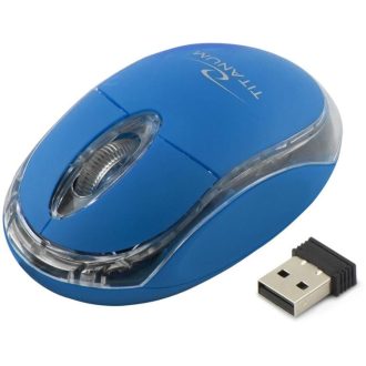   TITANUM VEZETÉK NÉLKÜLI 2.4GHZ OPTIKAI EGÉR 3D USB CONDOR KÉK TM120B (TM120B)