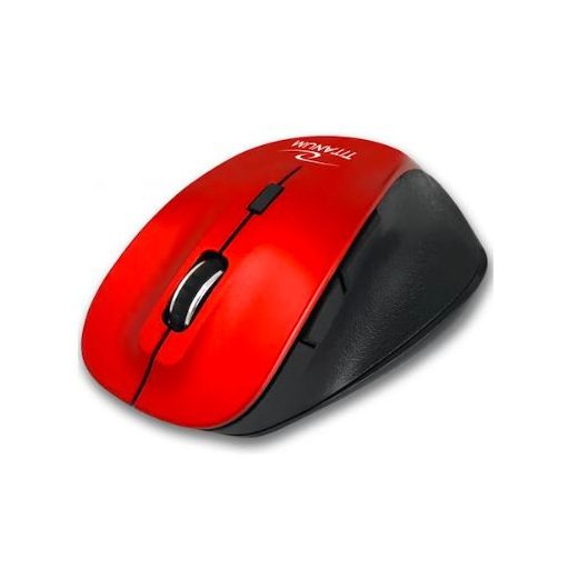 TITANUM VEZETÉK NÉLKÜLI BLUETOOTH OPTIKAI EGÉR 6D FORNAX PIROS TM122R (TM122R)