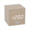 TNB JOY fa borítású, kocka alakú LED kijelzős ébresztőóra (TNB112151)