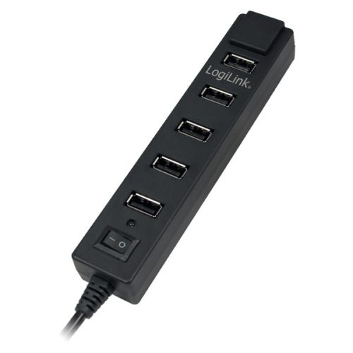 LogiLink USB 2.0 7 portos hub, ki/be kapcsolóval (UA0124)