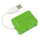 LogiLink "Smile" USB 2.0 4 portos hub, zöld (UA0138)