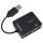 LogiLink "Smile" USB 2.0 4 portos hub, fekete (UA0139)