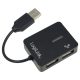 LogiLink "Smile" USB 2.0 4 portos hub, fekete (UA0139)