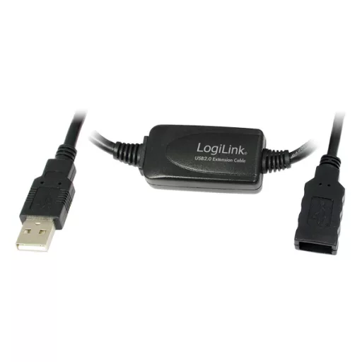 LogiLink USB 2.0 hosszabbító kábel fekete 20m (UA0146)