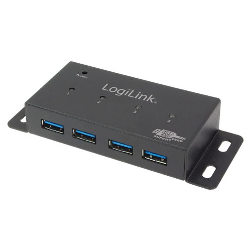 LogiLink USB 3.0 hub, 4 portos, fém ház (UA0149)