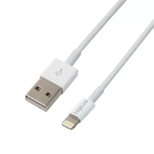 Logilink Apple  Lightning - USB csatlakozó kábel, 1.00 m, fehér (UA0199)