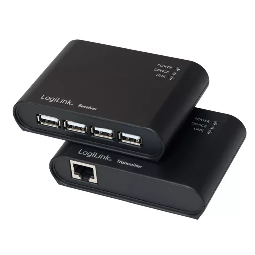 Logilink USB 2.0 Cat.5 hosszabító akár 50 m-ig 4-port hub-al (UA0230)