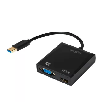 Logilink USB-adapter, USB 3.0 Combo VGA/HDMI (UA0234)