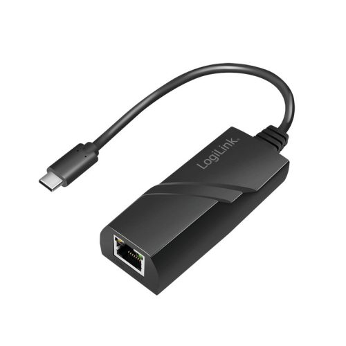 Logilink USB-adapter, USB 3.2 Gen 1x1, USB-C-Gigabit Ethernet, fekete