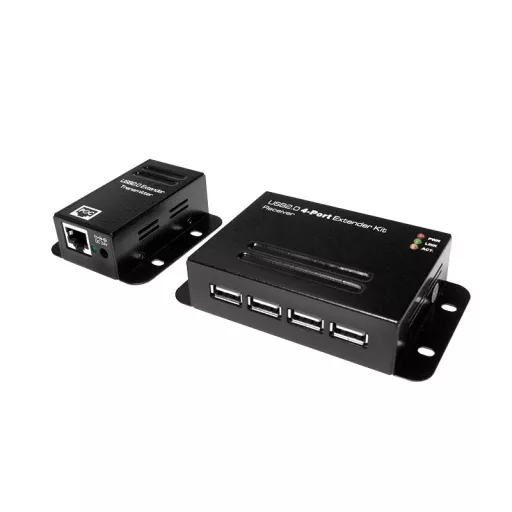 Logilink USB 2.0 Cat.5 hosszabító akár 50m-ig 4-port hub, POE (UA0252)