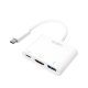 Logilink USB 3.2 Gen1 Type-C adapter, C/M-HDMI+2xUSB, 1080p, PD, fehér, 0,14 m (UA0258)
