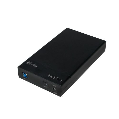 Logilink 3,5" külső ház USB 3.0, csavarmentes, fekete (UA0276)