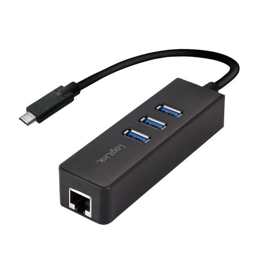 Logilink USB 3.2 Gen 1x1 USB-C  3-port hub, Gigabit Ethernet-csatornával (UA0283)