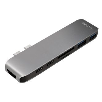   LogiLink USB 3.2 Gen 1 dokkoló állomás, 7 portos, PD, ezüst/fekete (UA0302)