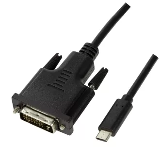   Logilink USB 3.2 Gen 1x1 USB-C  M és DVI közötti kábel, 1,8m (UA0331)