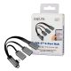 Logilink USB 3.2 Gen 1 hub, USB-C/M (90 )   3x USB-A/F, alu, 0,15 m (UA0361)