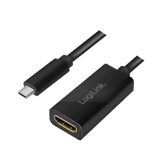   Logilink USB 3.2 (Gen 2) adapter, C/M HDMI A/F-re, 4K/60Hz, fekete, 0,15m (UA0380)