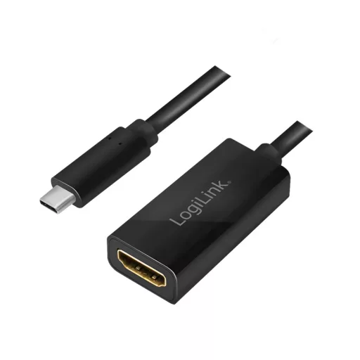 Logilink USB 3.2 (Gen 2) adapter, C/M HDMI A/F-re, 4K/60Hz, fekete, 0,15m (UA0380)