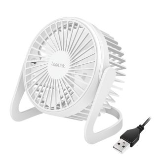   Logilink USB ventilátor, 12,7 cm (5 hüvelyk), fehér (UA0402)