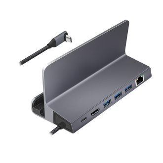   Logilink USB 3.2 Gen1 dokkoló és tartó, 6 port, USB-C PD, alumínium, ezüst (UA0408)