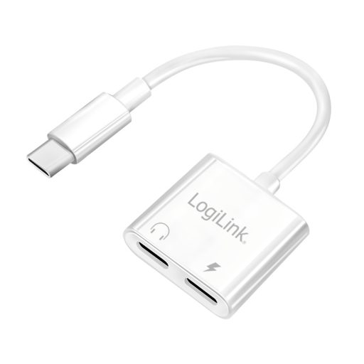 Logilink USB-C adapter PD töltőporttal, 2x USB-C, max. 60 W, fehér (UA0433)