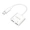 Logilink USB-C adapter PD töltőporttal, 2x USB-C, max. 60 W, fehér (UA0433)