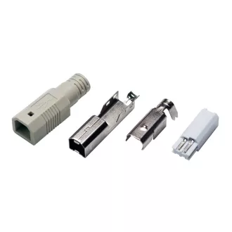   Logilink USB 2.0 csatlakozó önszereléshez, B/M, forrasztásos, szürke (UP0002)