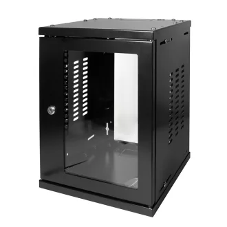   Logilink Hálózati szekrény / fali állvány 10", 8U, összeszerelve, fekete (W09Z33B)