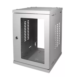   Logilink Hálózati szekrény / fali állvány 10", 8U, összeszerelt, szürke (W09Z33G)
