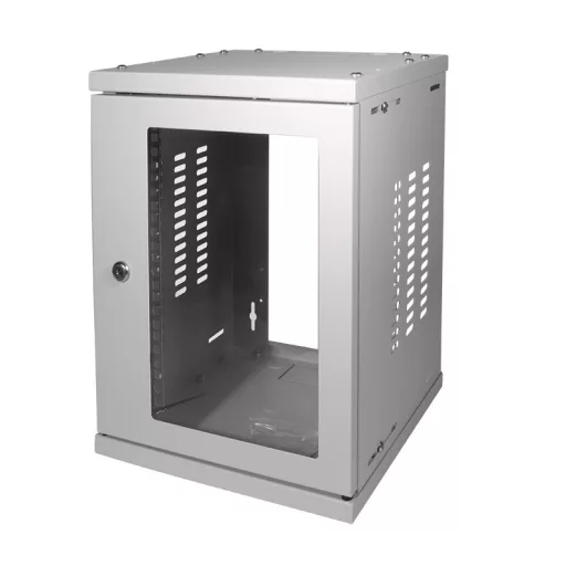 Logilink Hálózati szekrény / fali állvány 10", 8U, összeszerelt, szürke (W09Z33G)