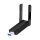 Logilink Wi-Fi 6E 5.8 GHz-es USB adapter, akár 1201 Mbit/s, 4 dBi antennák, hotspot funkció, fekete