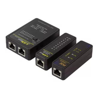   Logilink Tesztelő RJ11, RJ45 és BNC kábelekhez, távoli egységgel és PoE keresővel (WZ0015P)