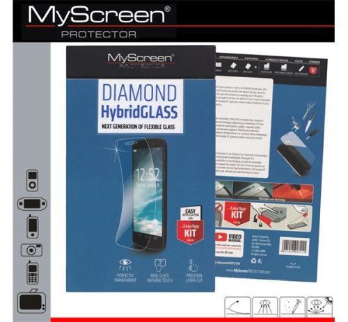  MYSCREEN HYBRIDGLASS képernyővédő üveg (flexibilis, karcálló, ütésálló, 0.15mm, 8H, NEM íves) ÁTLÁTSZÓ [Samsung Galaxy S6 EDGE ... 