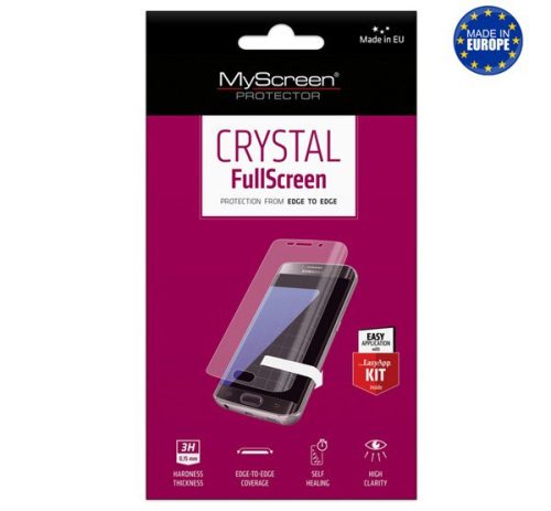  MYSCREEN CRYSTAL FULLSCREEN képernyővédő fólia (íves, öntapadó PET, nem visszaszedhető, 0.15mm, 3H) ÁTLÁTSZÓ [Samsung Galaxy J6 Plus ... 