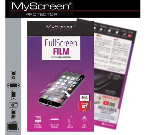  MYSCREEN CRYSTAL FULLSCREEN képernyővédő fólia (íves, öntapadó PET, nem visszaszedhető, 0.15mm, 3H) ÁTLÁTSZÓ [Huawei P9 Plus] 