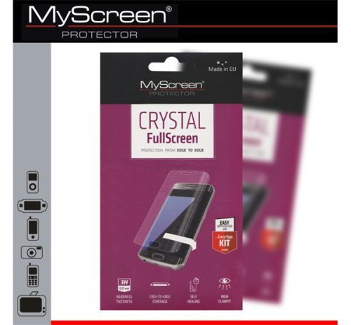  MYSCREEN CRYSTAL FULLSCREEN képernyővédő fólia (íves, öntapadó PET, nem visszaszedhető, 0.15mm, 3H) ÁTLÁTSZÓ [Huawei Mate 9] 