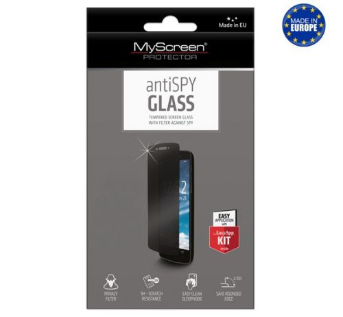  MYSCREEN ANTISPY GLASS EDGE képernyővédő üveg (2.5D lekerekített szél, betekintés elleni védelem, 9H) ÁTLÁTSZÓ [Apple iPhone 13 Pro Max] 