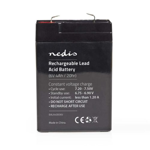  Nedis Újratölthető Ólomsavas Akkumulátor 6V 4000mAh 70x47x101mm (BALA40006V) 