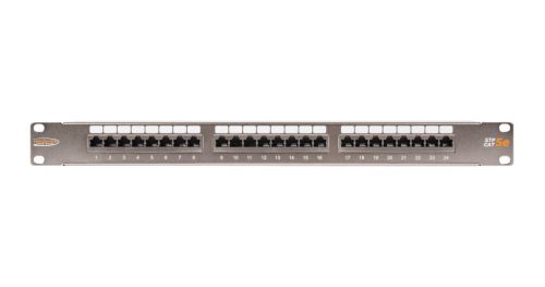  Nikomax STP patch panel cat.5e 24 port 19" 1U árnyékolt (NMC-RP24SD2-1U-MT) 