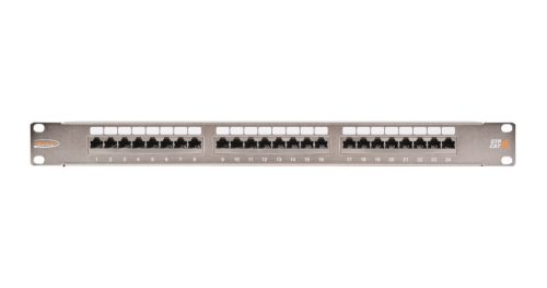  Nikomax STP patch panel cat.6 24 port 19" 1U árnyékolt (NMC-RP24SE2-1U-MT) 