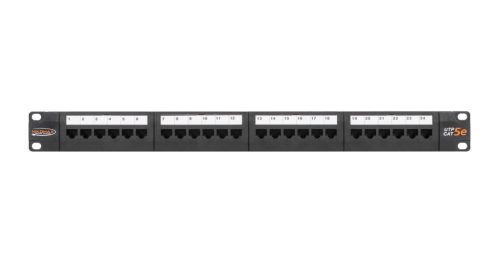  Nikomax UTP patch panel cat.5e 24 port 19" 1U (NMC-RP24UD2-1U-BK) 