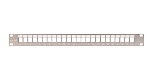  Nikomax patch panel 24 port 1U 19" moduláris szürke (NMC-RP24-BLANK-1U-MT) 