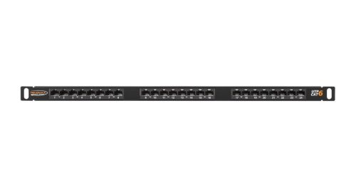  Nikomax UTP patch panel cat.6 24 port 19" 0.5U (NMC-RP24UE2-HU-BK) 