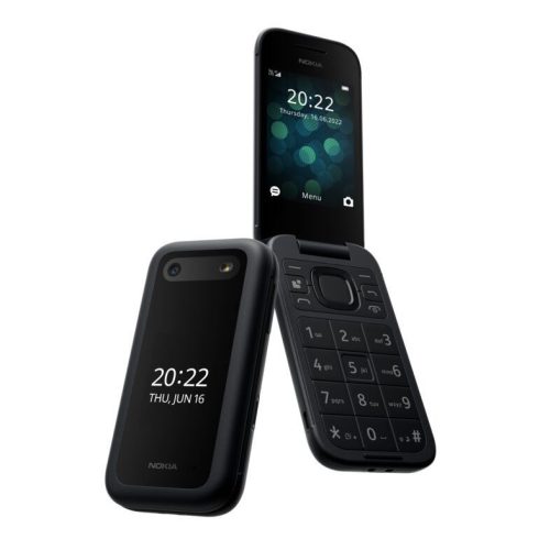  Nokia 2660 Flip Dual-Sim mobiltelefon fekete-ezüst (1GF011EPA1A01) 