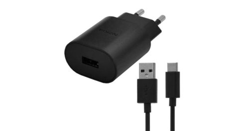  Nokia USB-A hálózati töltő + USB-A - USB-C kábel (CH-21E / AD-18WE) 