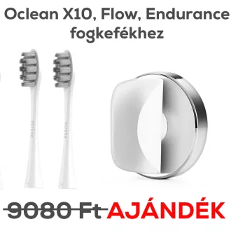   AJÁNDÉK 2db fehér fogkefe fej + fali tartó OCLEAN X10, Pro, Endurance fogkefe vásálása esetén
