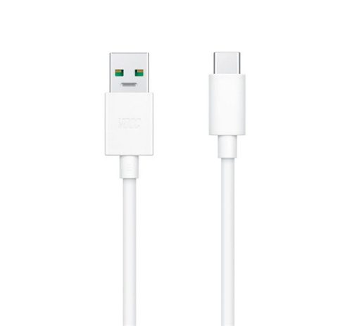  OPPO adatkábel és töltő (USB - Type-C, gyorstöltés támogatás, 100cm) FEHÉR (DL129 / D301) 