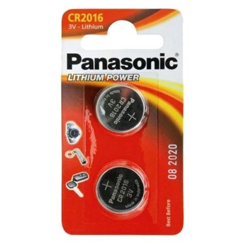  Panasonic CR2016 3V lítium gombelem (2db/csomag) (CR-2016EL/2B) 