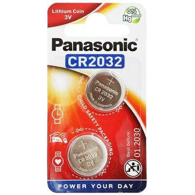  Panasonic CR2032 3V lítium gombelem (2db/csomag) (CR-2032EL/2B) 